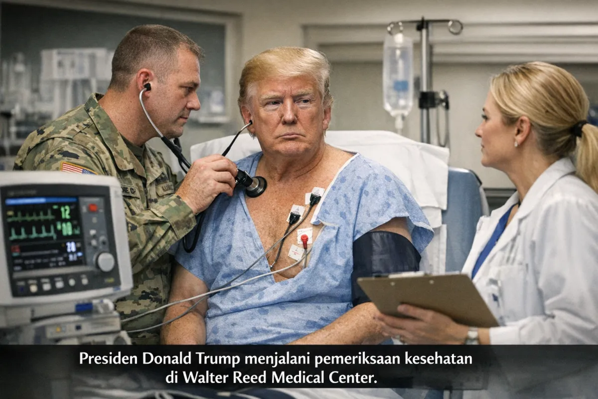 Kesehatan Trump Usai Pemeriksaan Walter Reed: Klaim “Sempurna” Dipertanyakan