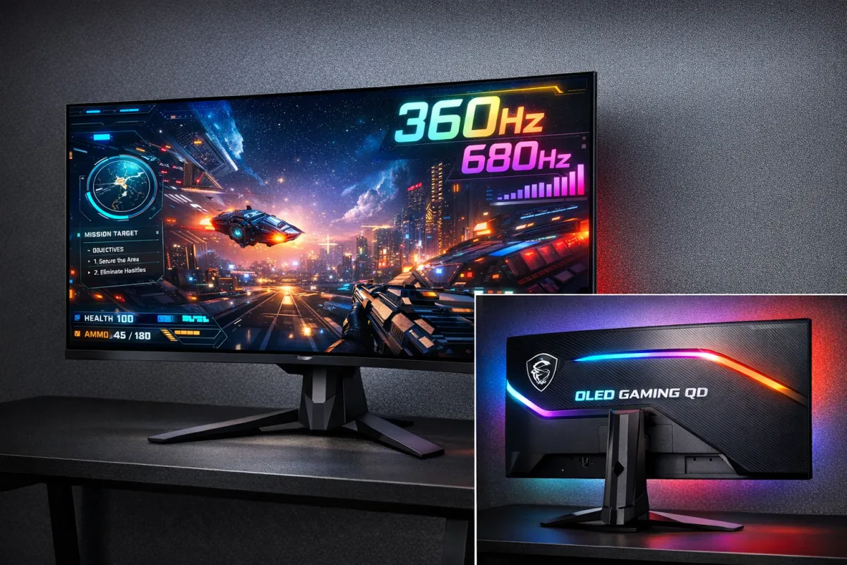 MSI Pamer Monitor QD-OLED 31,5 Inci 4K 360Hz Mode 680Hz
