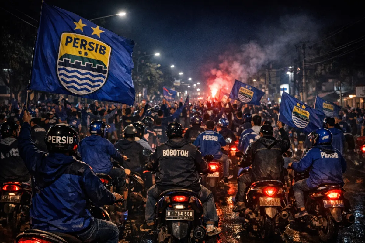 Persib Juara Super League 2025/2026, Konvoi Bobotoh Membiru Bandung