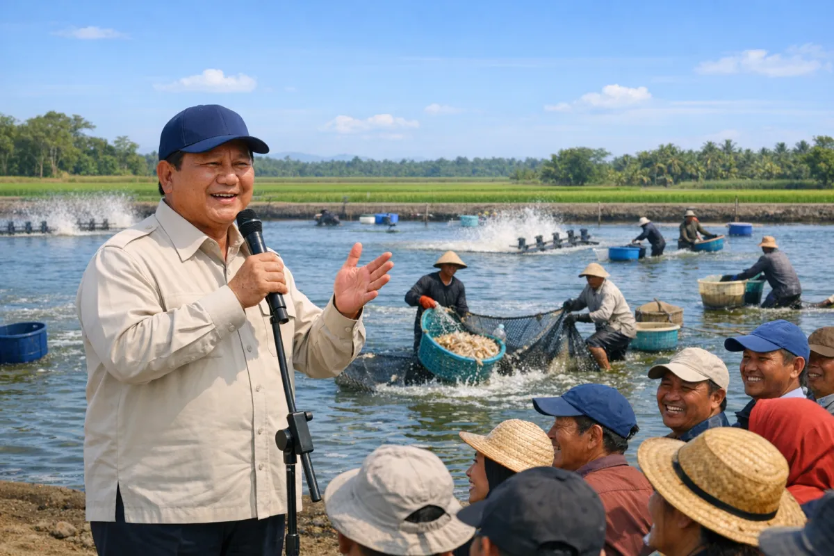 Prabowo, Panen Udang Kebumen, dan Danantara Berantas Kebocoran SDA