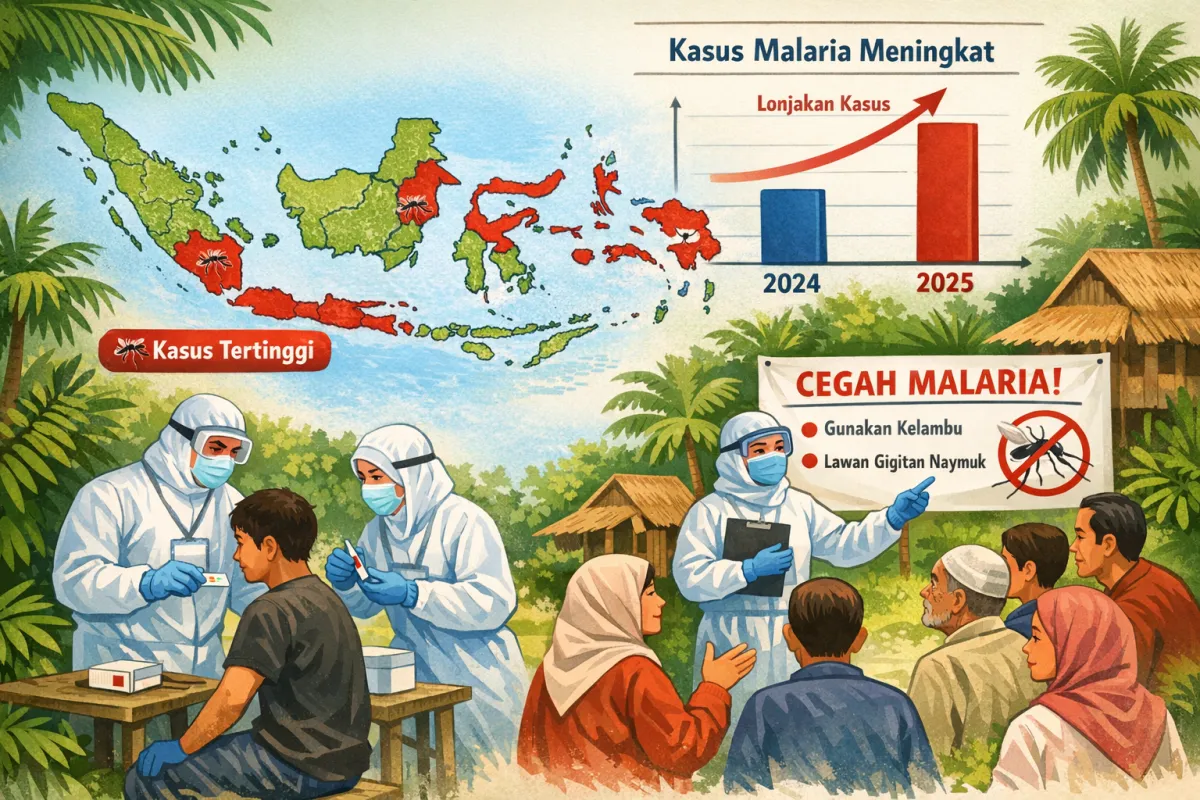 Kasus Malaria Indonesia 2025 Naik, Target Eliminasi 2030 Terancam