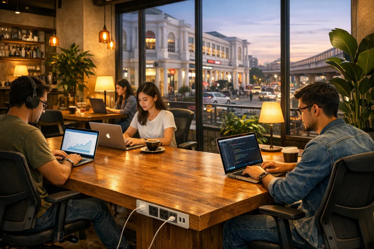Work From Cafe di Delhi: Tren Produktivitas Baru Anak Muda