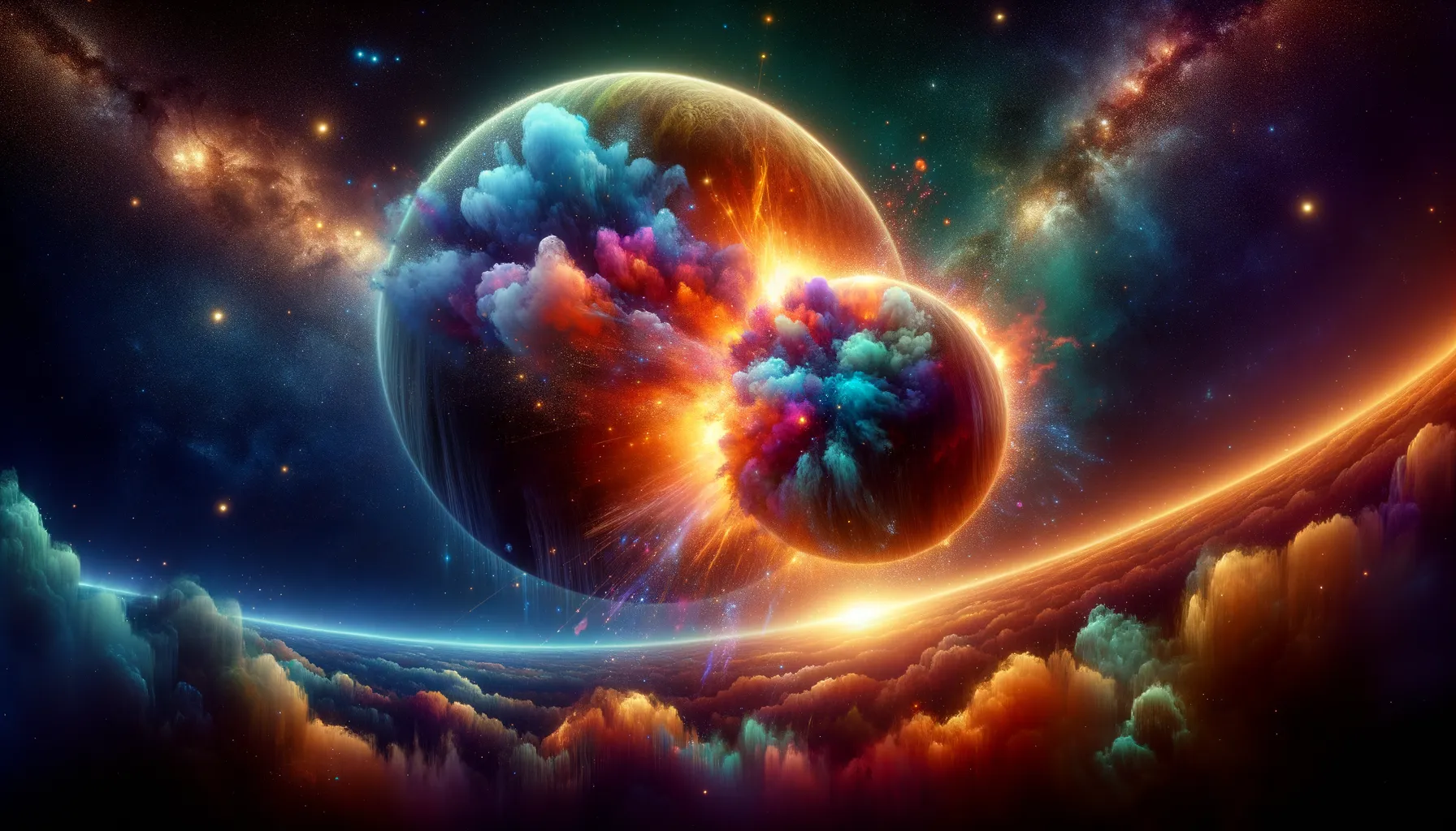 Tabrakan Kosmik: Dua Planet Bertabrakan di Galaksi Jauh