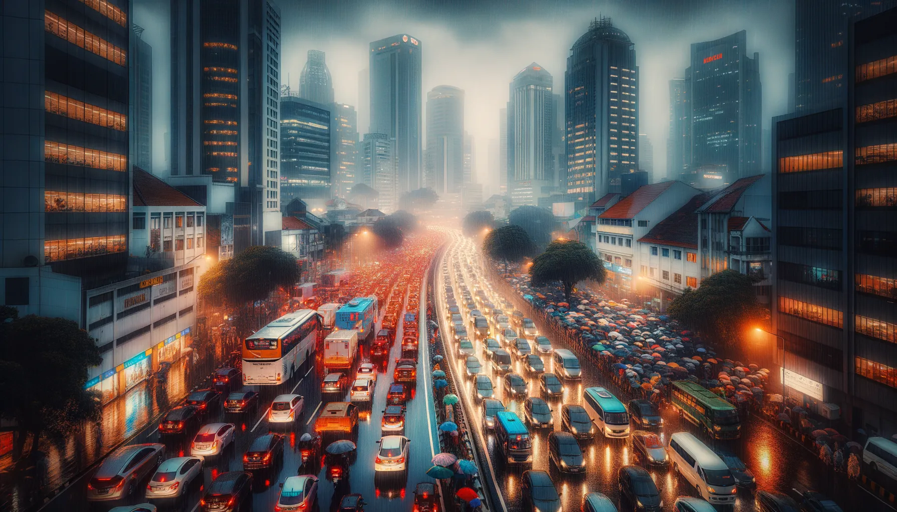 Hujan Lebat Memicu Kemacetan Parah di Ibu Kota: Jakarta Terjebak Macet