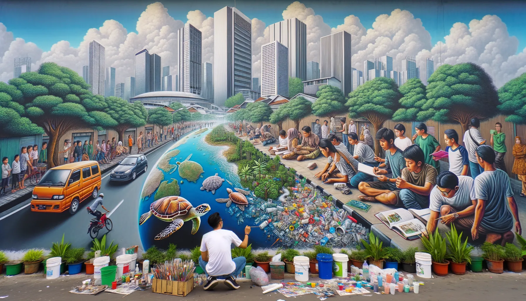 Seni Mural Makassar: Membongkar Dialog Sosial Lewat Dinding Kota