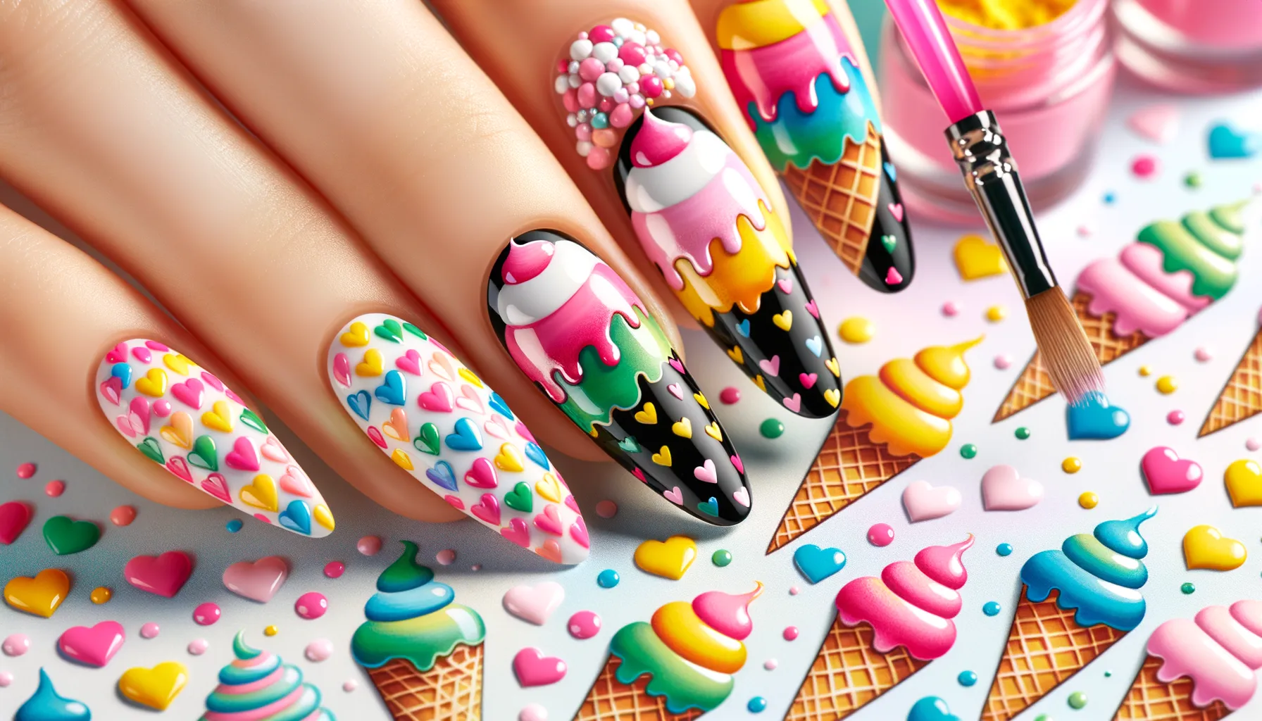Kreativitas dan Tren: Ice Cream Nail Art Mendunia
