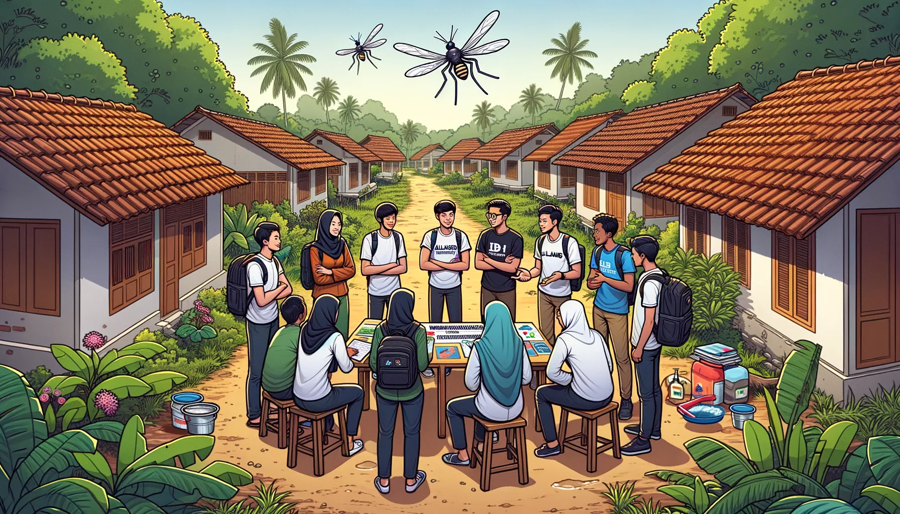 UNAIR Sosialisasi Abate: Cegah DBD di Dusun Ketintang