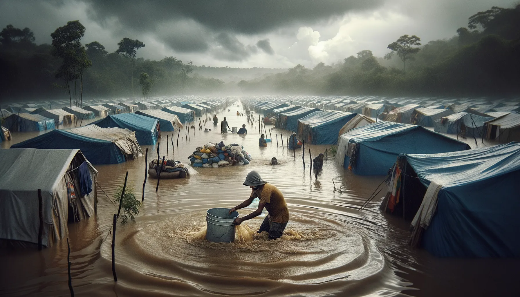 Banjir Telan Kamp Pengungsi Palestina di Jalur Gaza