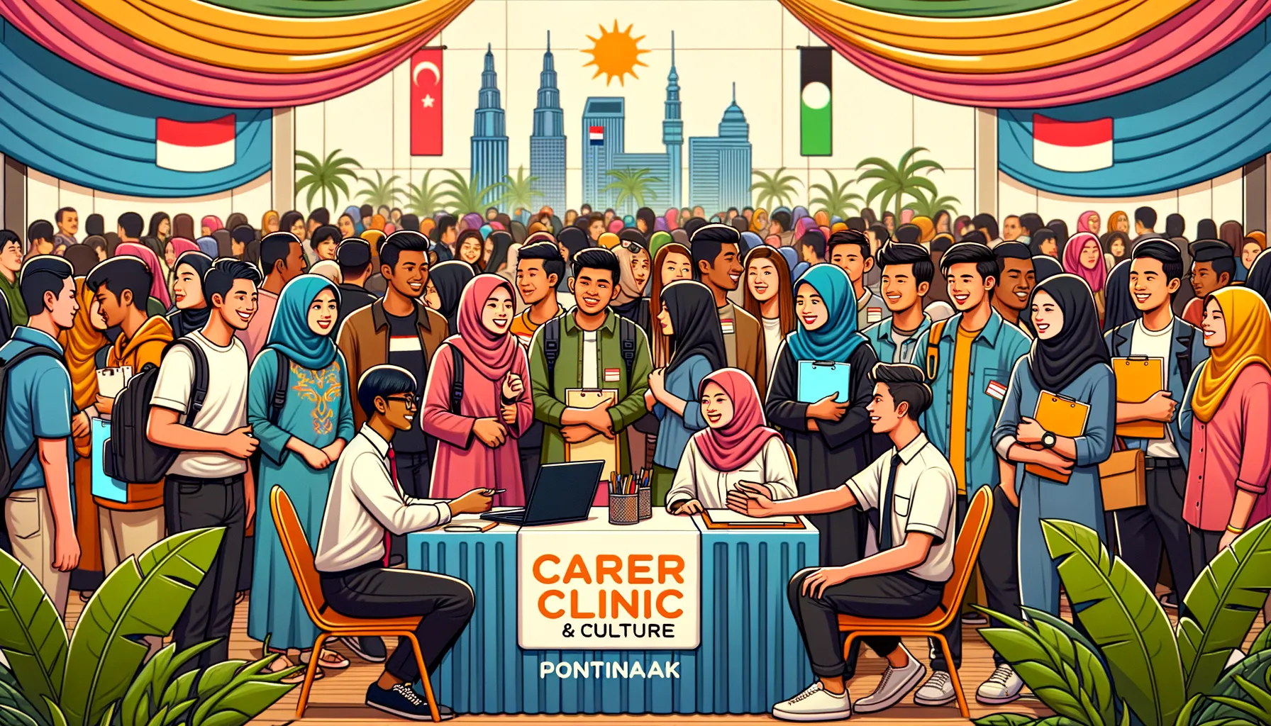 Antusias Pencari Kerja di Pontianak Career Clinic 2025