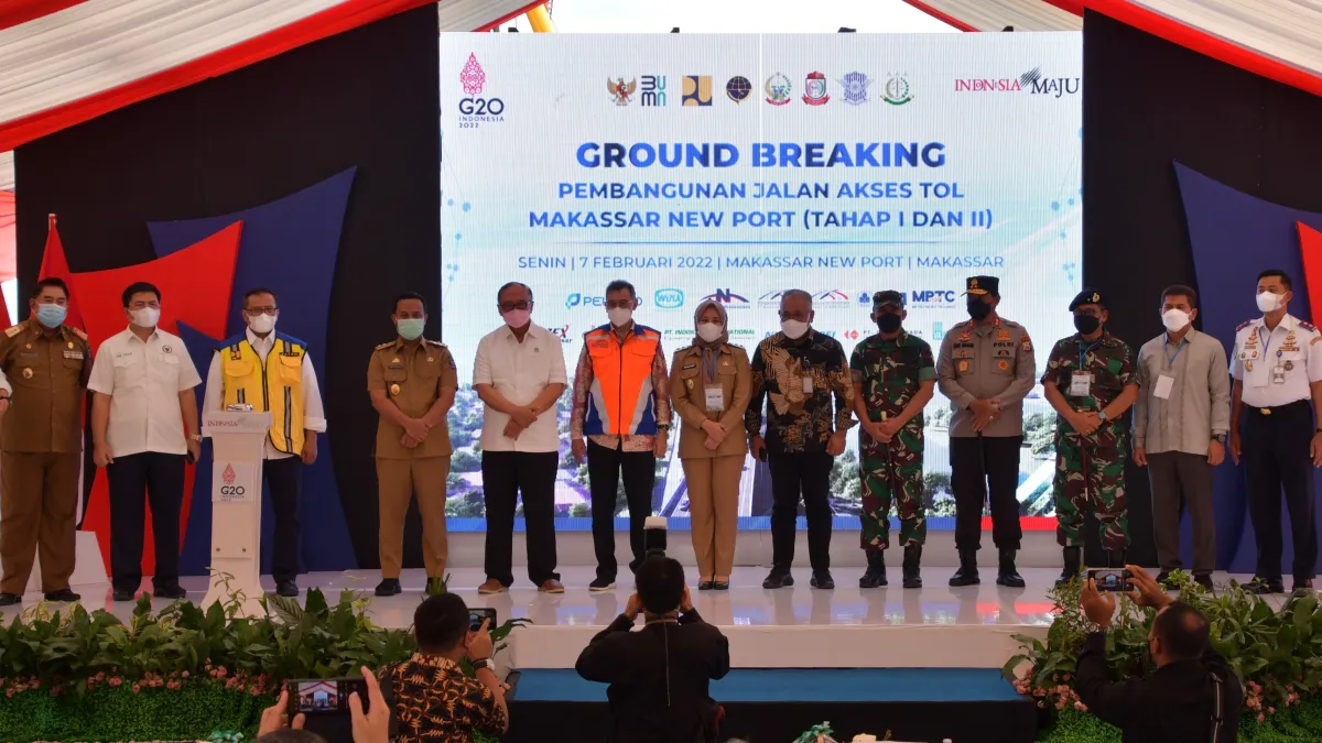 Groundbreaking Jalan Akses Tol Makassar New Port, Ditarget Beroperasi Juni 2023