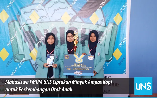 Mahasiswa FMIPA UNS Kembangkan Minyak Ampas Kopi Sebagai Suplemen untuk Perkembangan Otak Anak