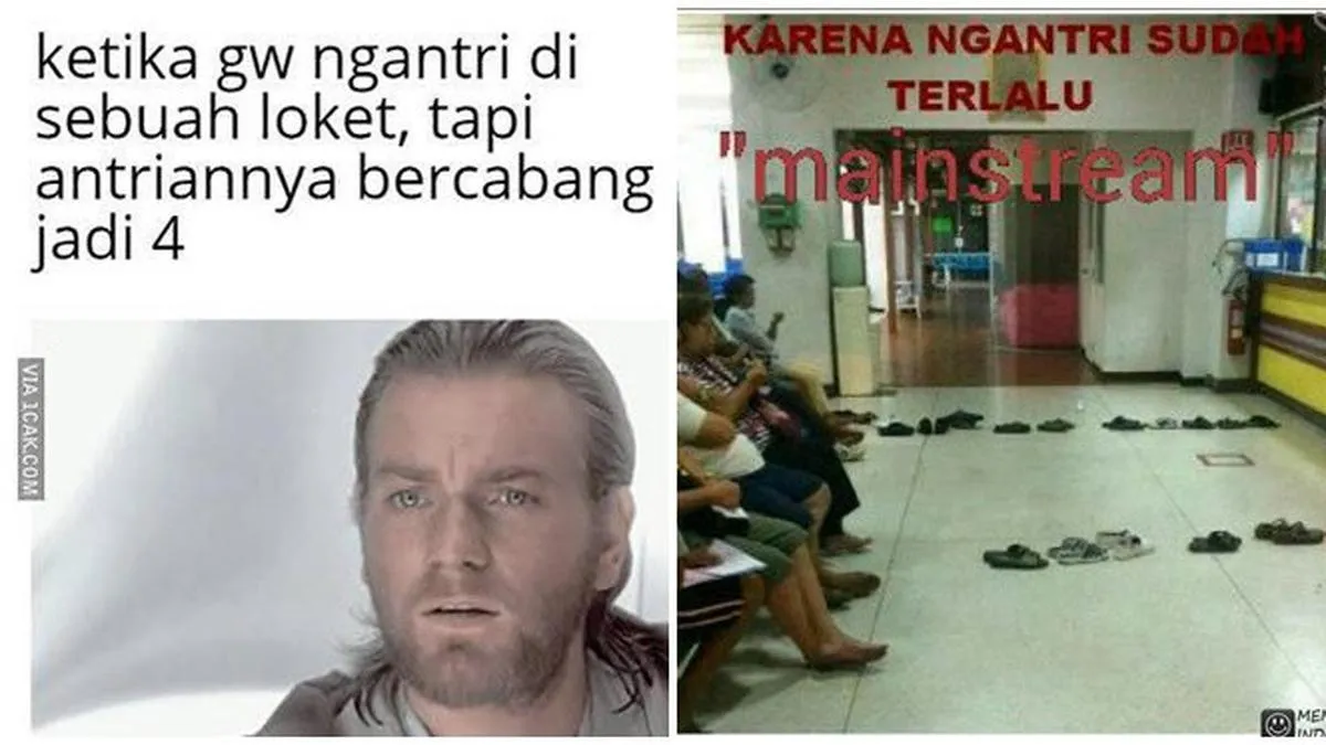 Deretan Meme Antre yang Banyak Dialami: Tetap Sabar Meski Dikejar Waktu