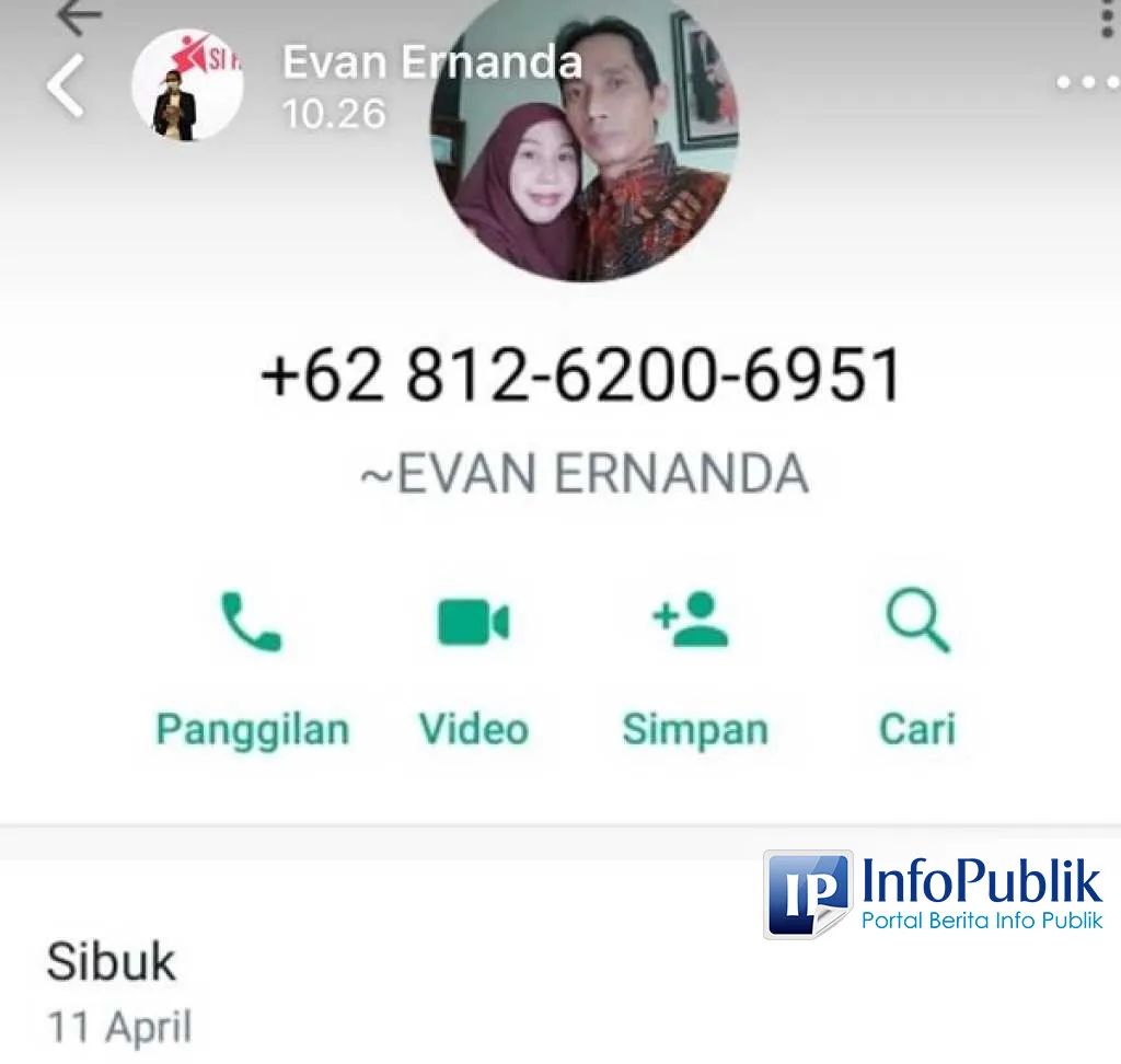 Waspada Akun WhatsApp Palsu Mengatasnamakan Kadis Kominfo Singkawang