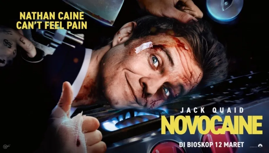 Sinopsis Novocaine: Komedi Laga tentang Eksekutif Bank yang Tak Bisa Merasakan Sakit