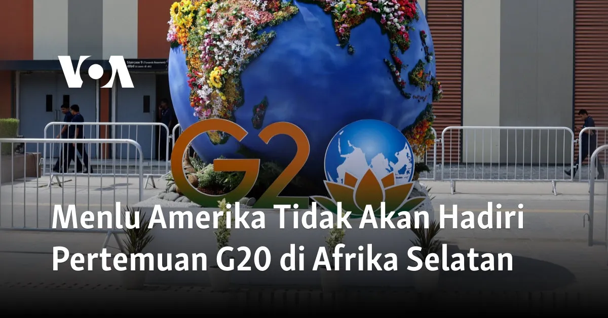 Menlu AS Marco Rubio Absen dari Pertemuan Menlu G20 di Johannesburg