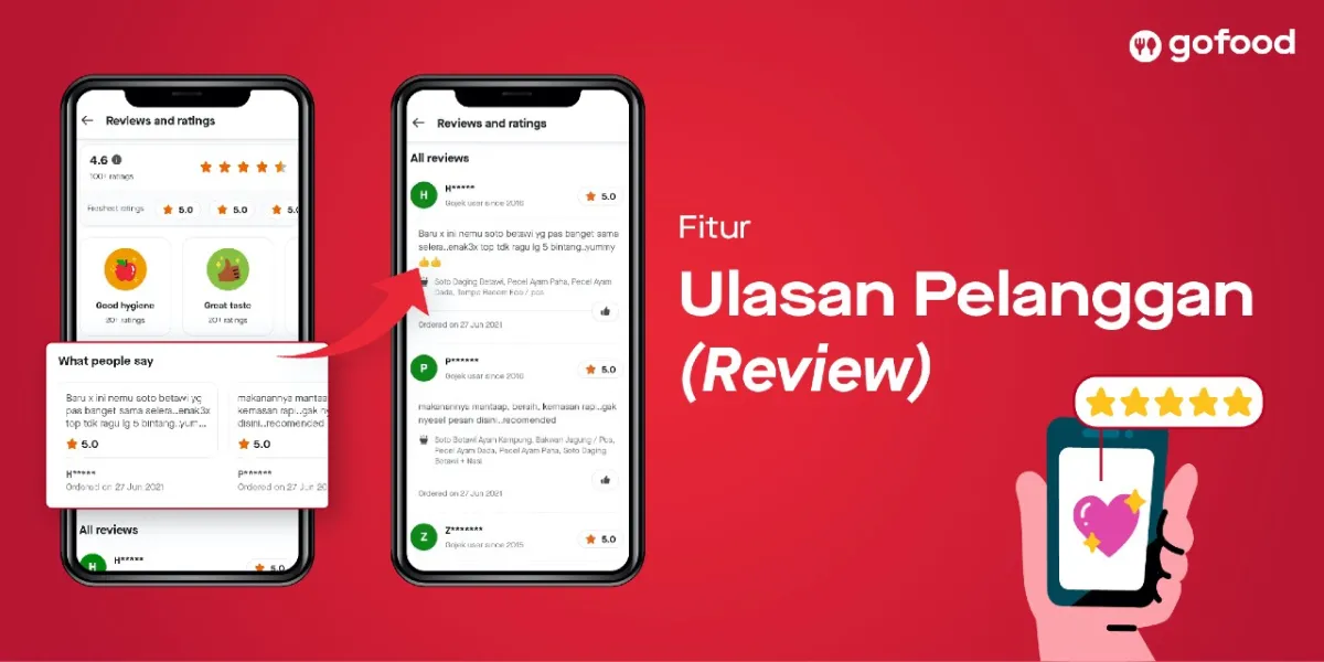 GoFood Luncurkan Fitur Ulasan Pelanggan dan Rekomendasi Resto Terpopuler