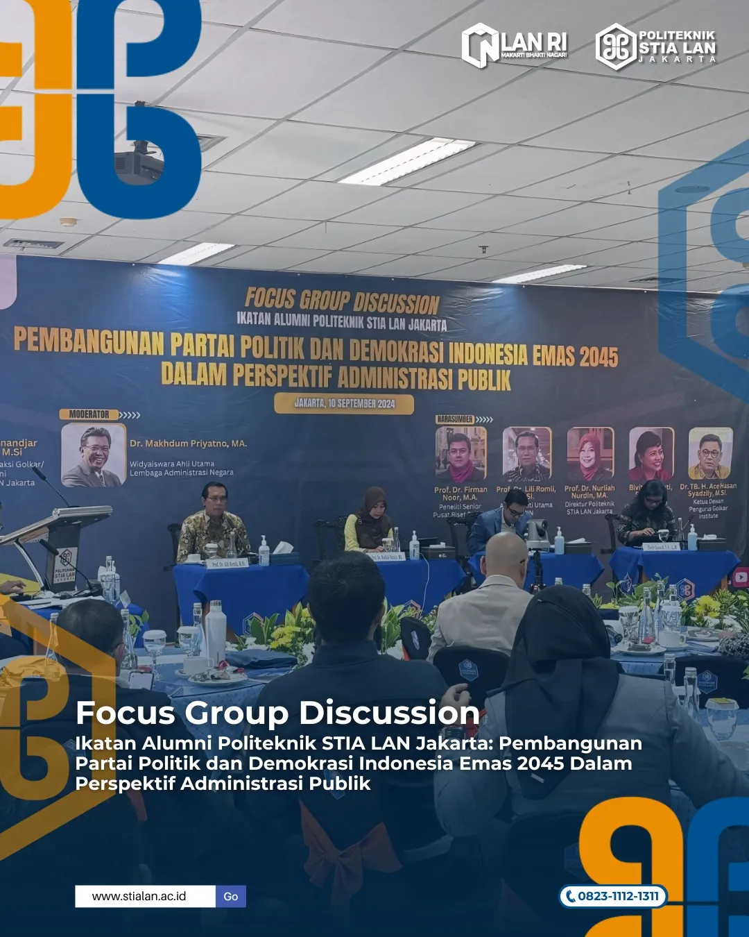FGD di Politeknik STIA LAN Jakarta Bahas Penguatan Partai Politik dan Demokrasi Menuju Indonesia Emas 2045