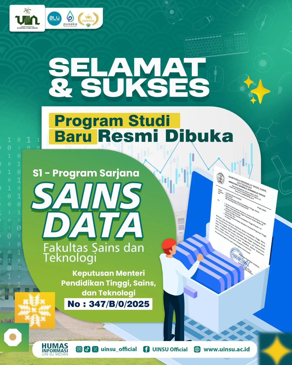 UINSU Medan Resmi Membuka Prodi S1 Sains Data di Fakultas Sains dan Teknologi