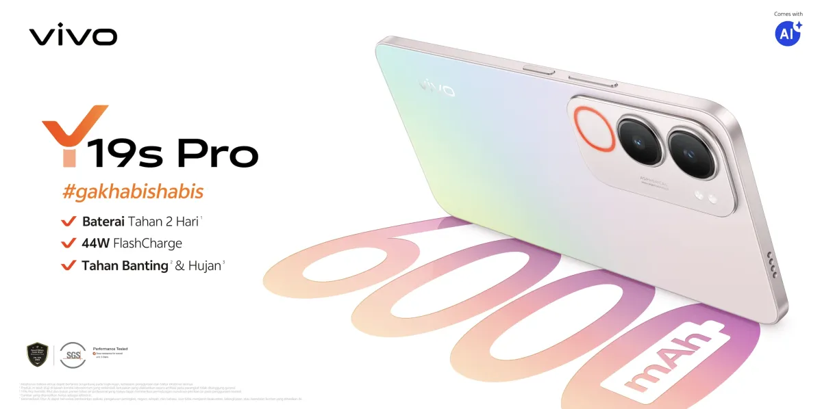 vivo Rilis Y19s Pro di Jakarta Fair 2025, Andalkan Baterai 6000mAh dan Fitur AI