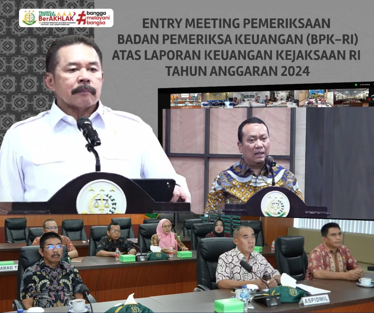Jaksa Agung Buka Entry Meeting Pemeriksaan BPK atas Laporan Keuangan Kejaksaan 2024