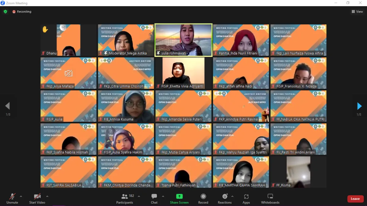 AUBMO UNAIR Gelar Webinar Penulisan Opini dan Esai dalam Rangkaian Writing Festival