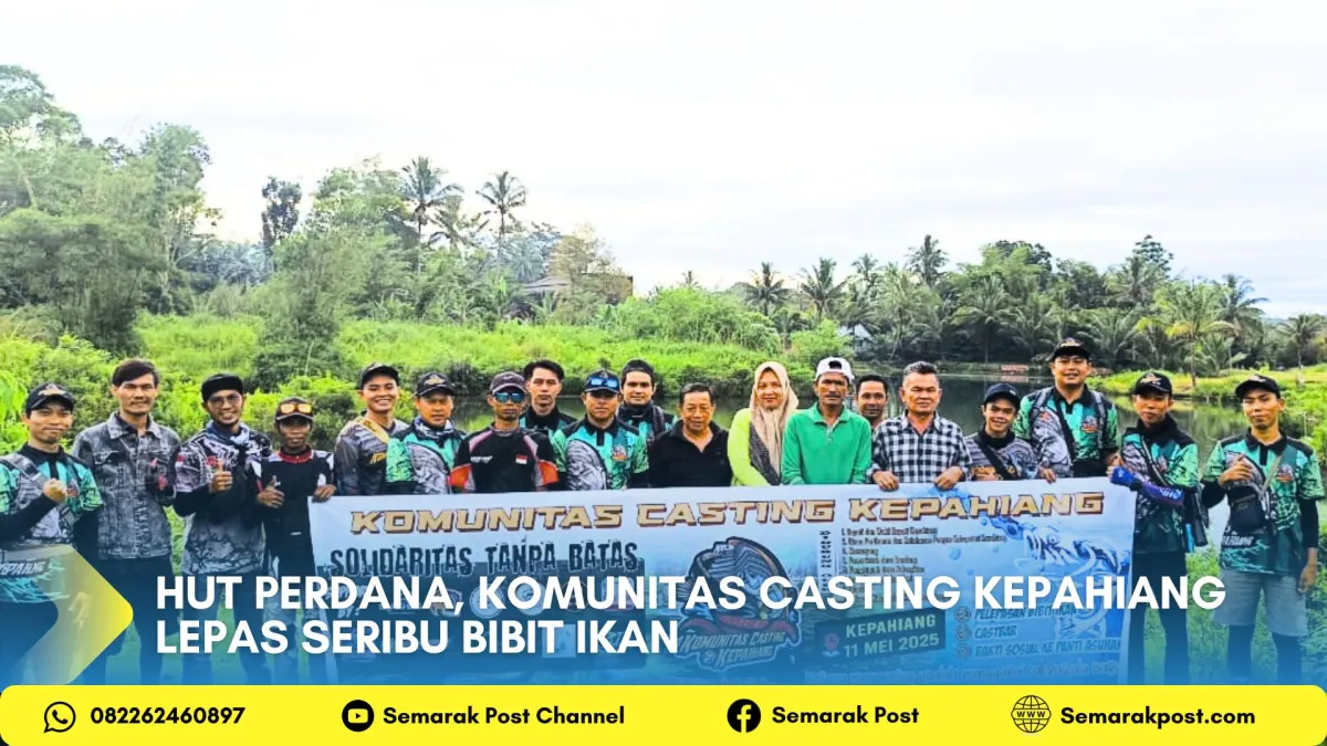 Rayakan HUT Perdana, Komunitas Casting Kepahiang Tebar 1.000 Bibit Ikan Tawes di Danau Cikdam