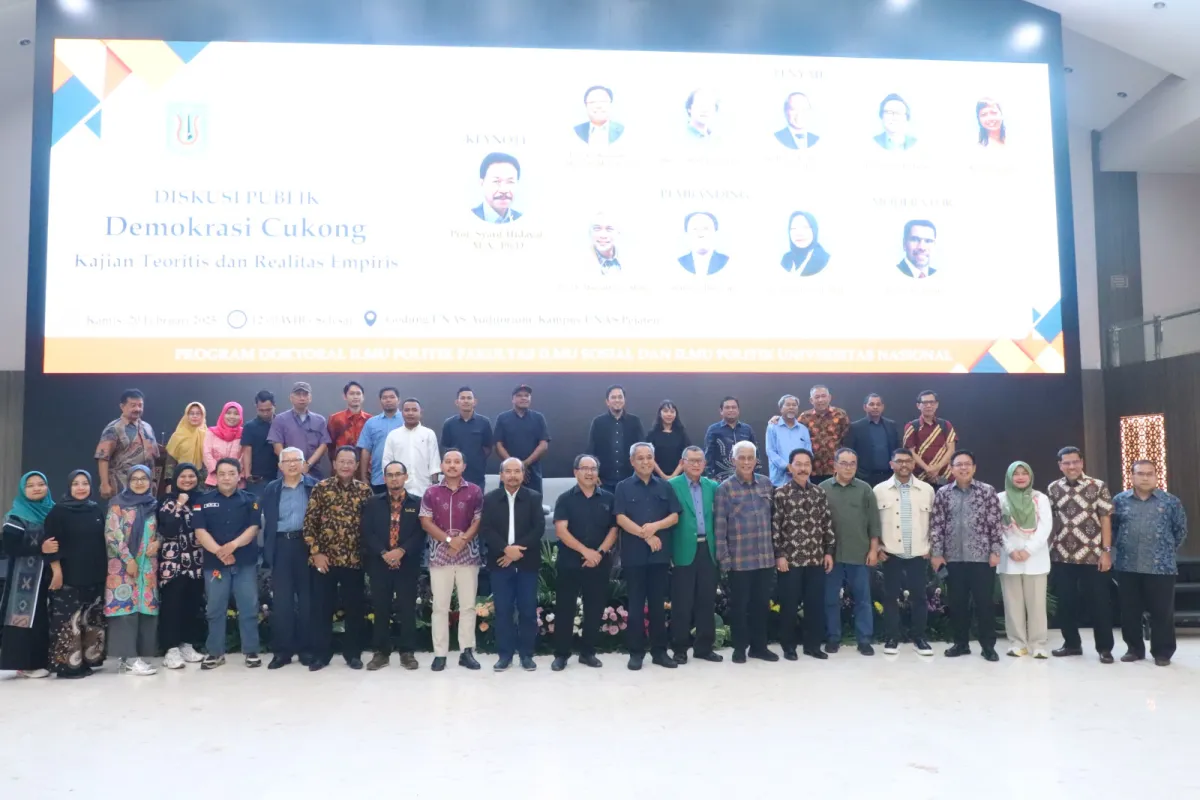 Program Doktor Ilmu Politik UNAS Gelar Diskusi Publik tentang “Demokrasi Cukong”