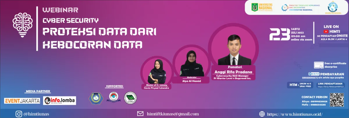 HIMTI Universitas Nasional Gelar Webinar Keamanan Siber Bertema Proteksi dari Kebocoran Data