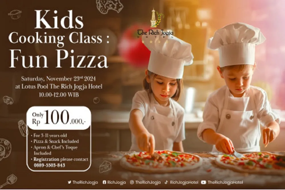 The Rich Jogja Hotel Gelar Kids Cooking Class Bertema Sweet Pizza pada 23 November 2024
