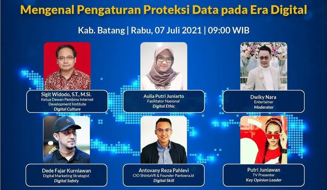 Webinar Literasi Digital di Batang Bahas Pentingnya Proteksi Data Pribadi di Era Digital