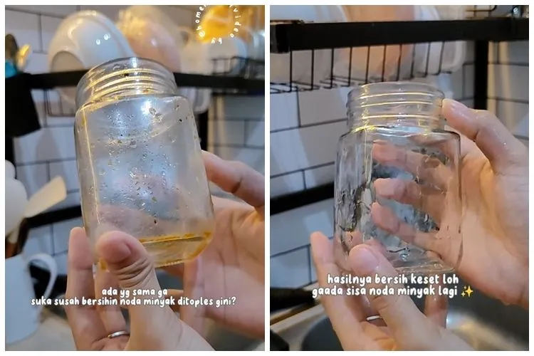 Trik Praktis Membersihkan Toples Berminyak Tanpa Spons, Cukup Pakai Satu Bahan Makanan