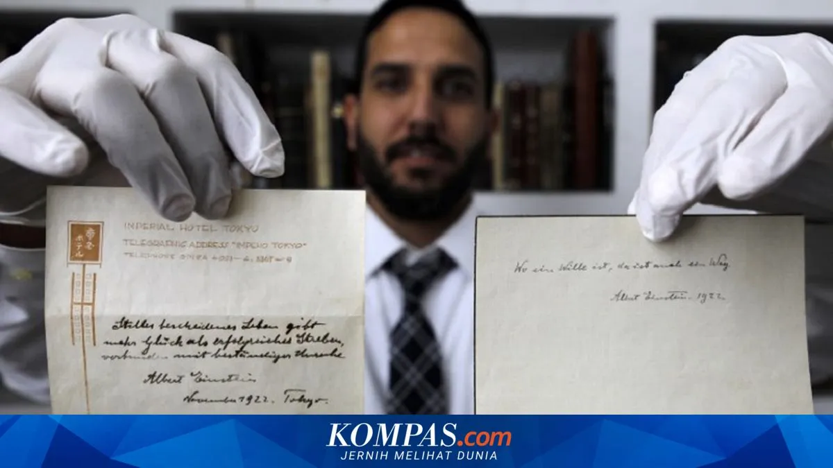 Dua Catatan Tangan Einstein tentang Hidup Bahagia Dilelang, Berisi Pesan Kesederhanaan
