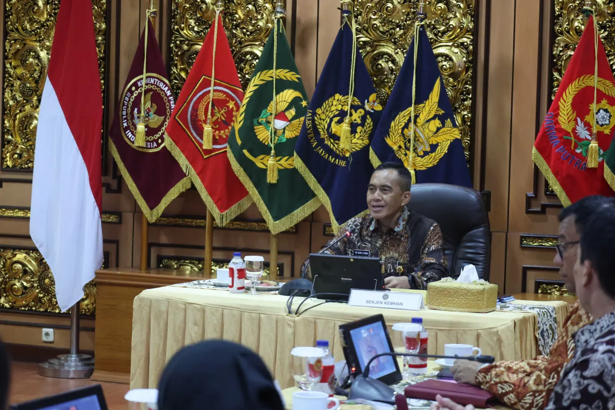 Sekjen Kemhan Pimpin Rapat Kerja Bahas Progres RUU Pengelolaan Ruang Udara