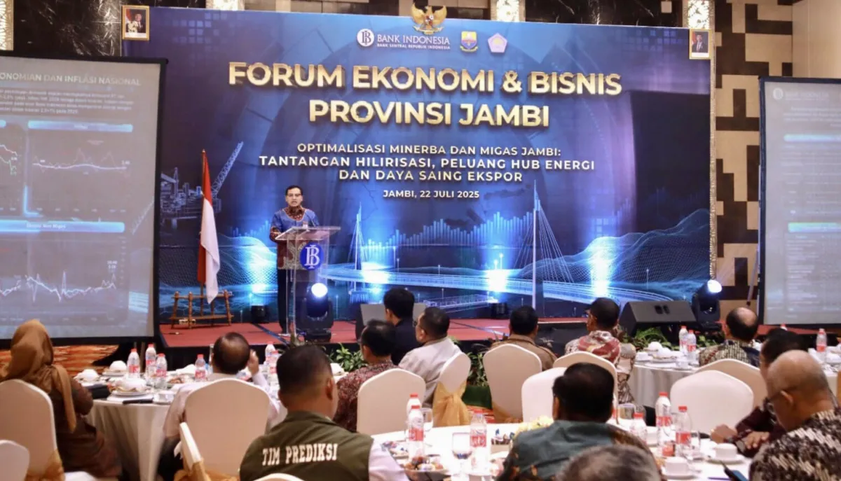BI Gelar Forum Ekonomi dan Bisnis 2025, Bahas Hilirisasi Minerba-Migas dan Peluang Jambi Jadi Hub Energi