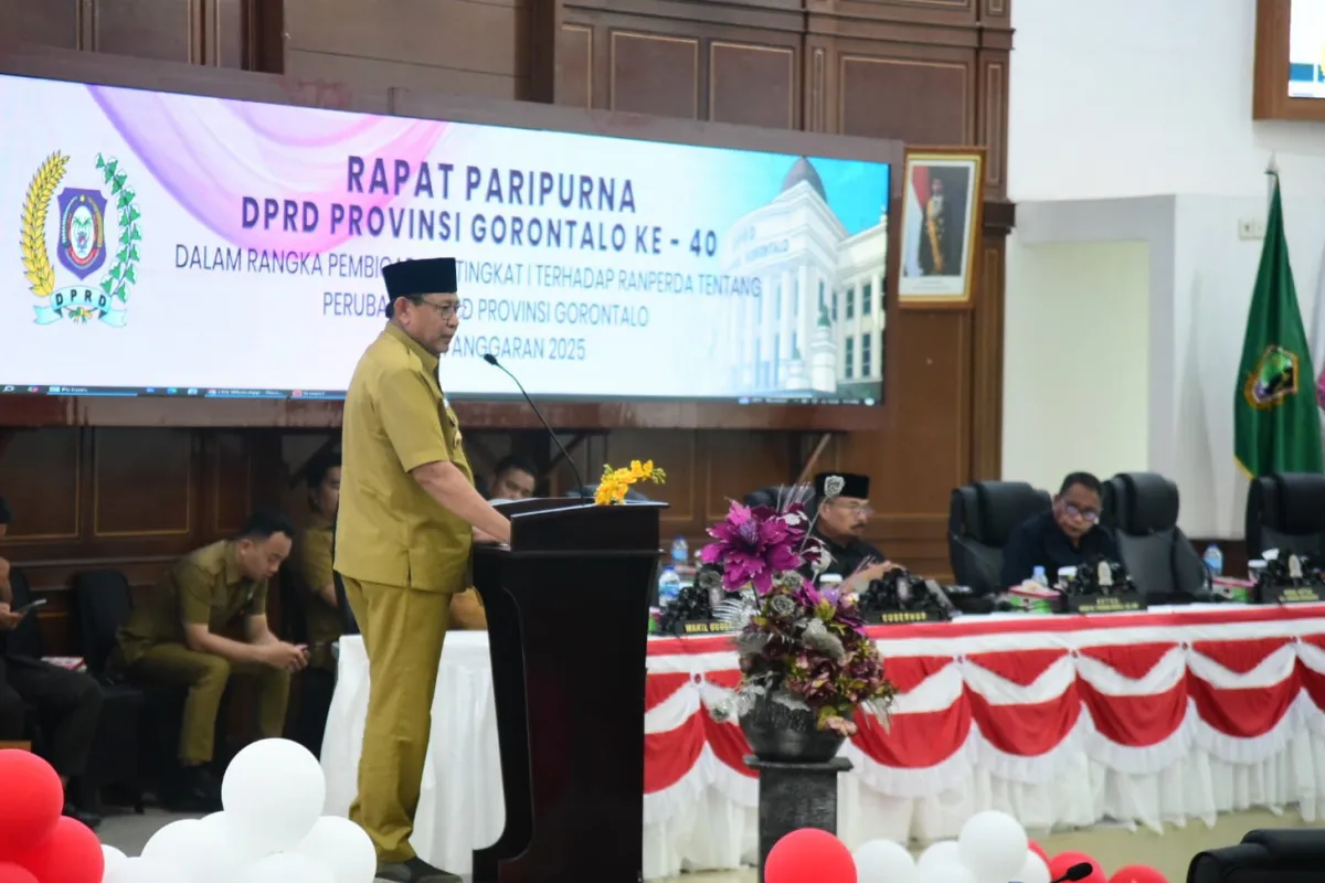 Gubernur Gusnar Paparkan Perubahan APBD Gorontalo 2025, Pendapatan dan Belanja Turun
