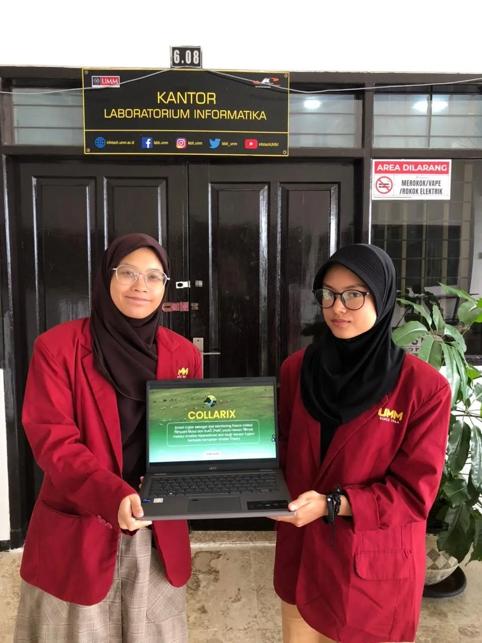 Mahasiswa Informatika UMM Raih Emas PKMM Lewat COLARIX, Kalung Pintar Pemantau Kesehatan Ternak Berbasis IoT dan AI