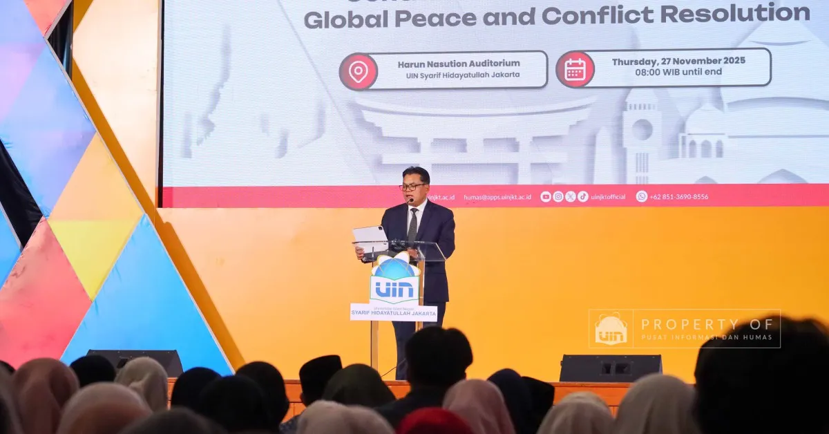 Rektor UIN Jakarta Soroti Peran Indonesia dalam Perdamaian dan Resolusi Konflik Global di Seminar Internasional 2025