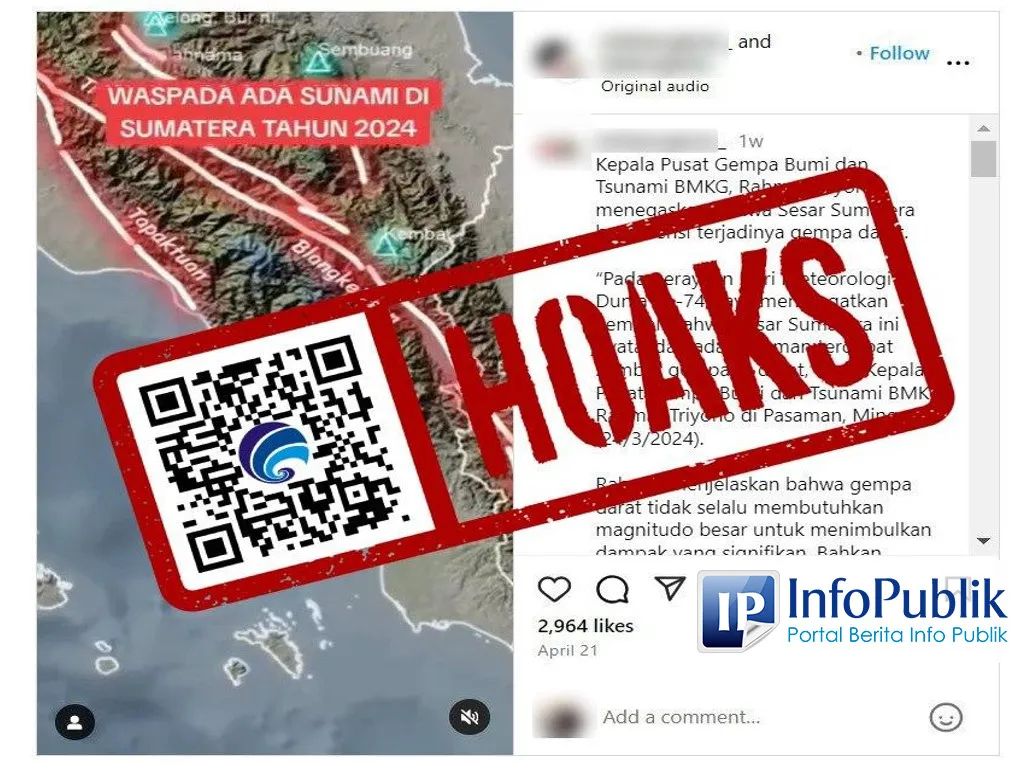 Cek Fakta: Klaim Gempa Pemicu Tsunami di Sumatra pada 2024 Dinilai Keliru