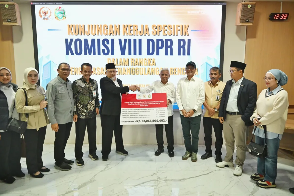 Wagub Sumut Sampaikan Data Dampak Banjir dan Longsor ke Komisi VIII DPR RI