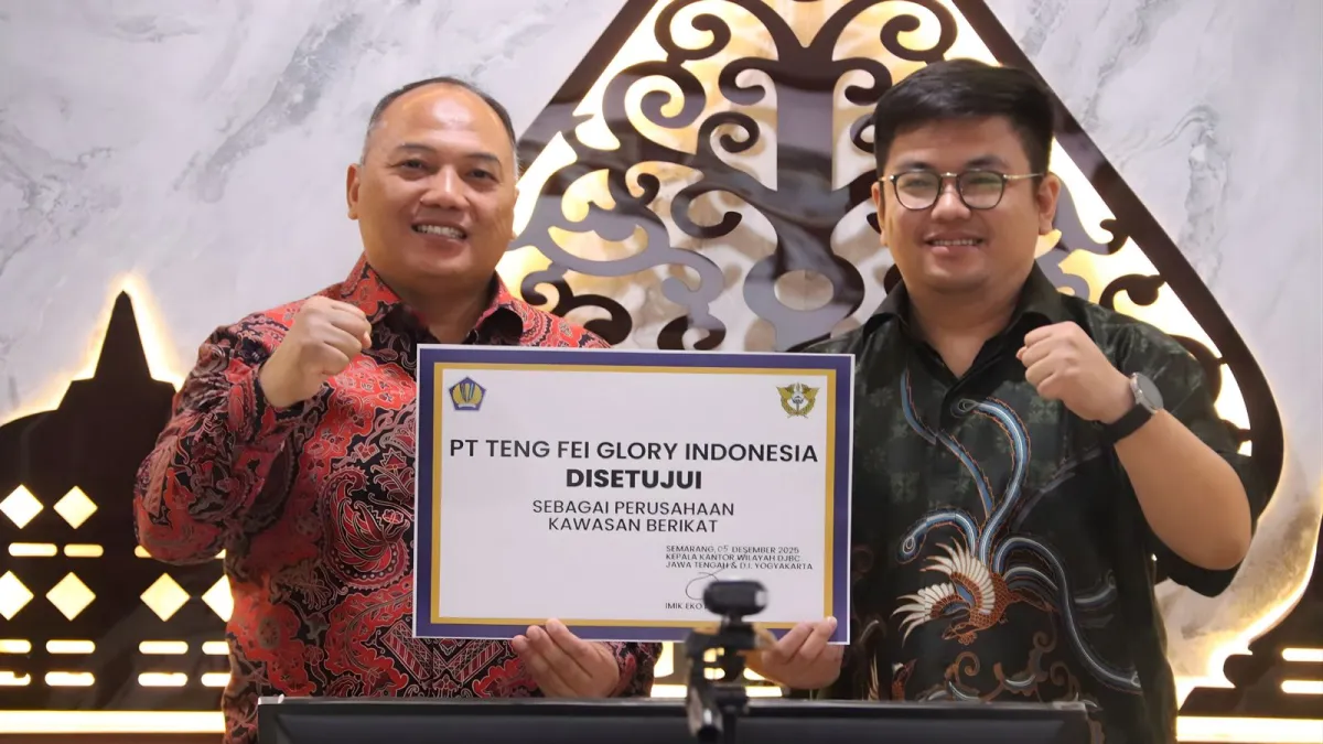 Bea Cukai Resmikan Status Kawasan Berikat PT Teng Fei Glory Indonesia di Tegal, Ekspor Sepatu Olahraga Didorong Insentif