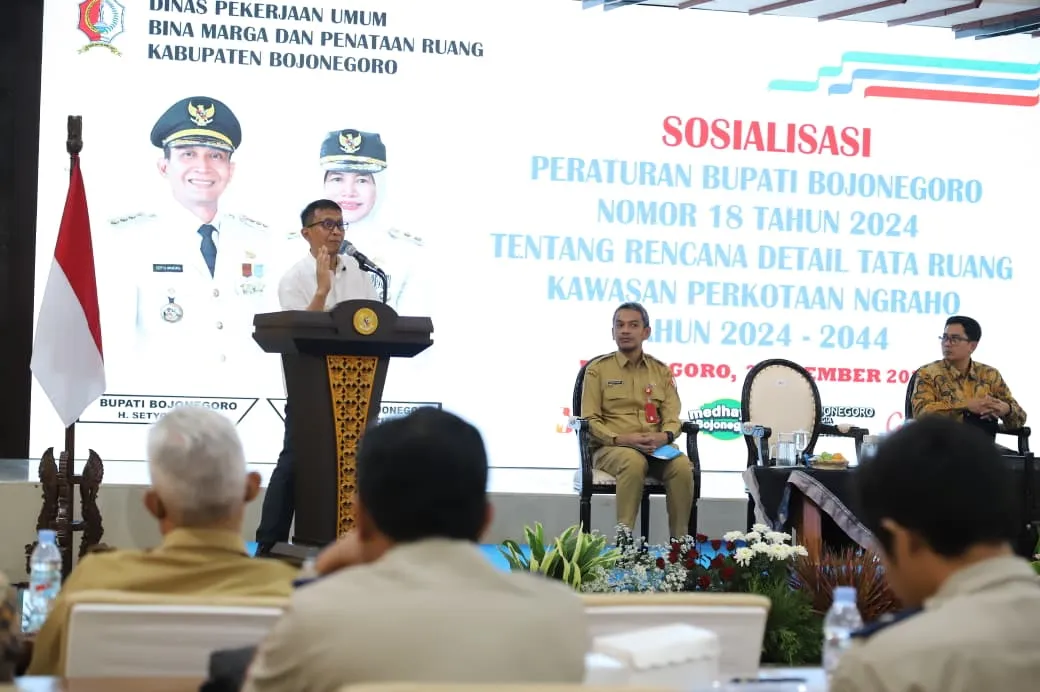 Pemkab Bojonegoro Sosialisasikan Perbup RDTR Perkotaan Ngraho 2024–2044, Bupati Tekankan Tata Ruang Tertib dan Berkelanjutan