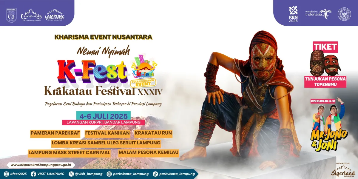Pemprov Lampung Gelar Krakatau Festival ke-34 pada Juli 2025, Usung Tema Nemui Nyimah