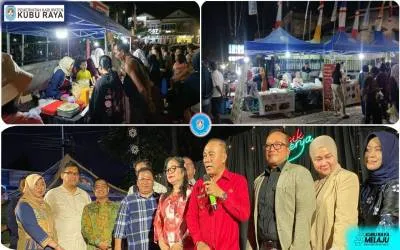 Pusat Kuliner Kalbar Dicancang di Serdam, Ratusan UMKM Ramaikan Malam di Kubu Raya