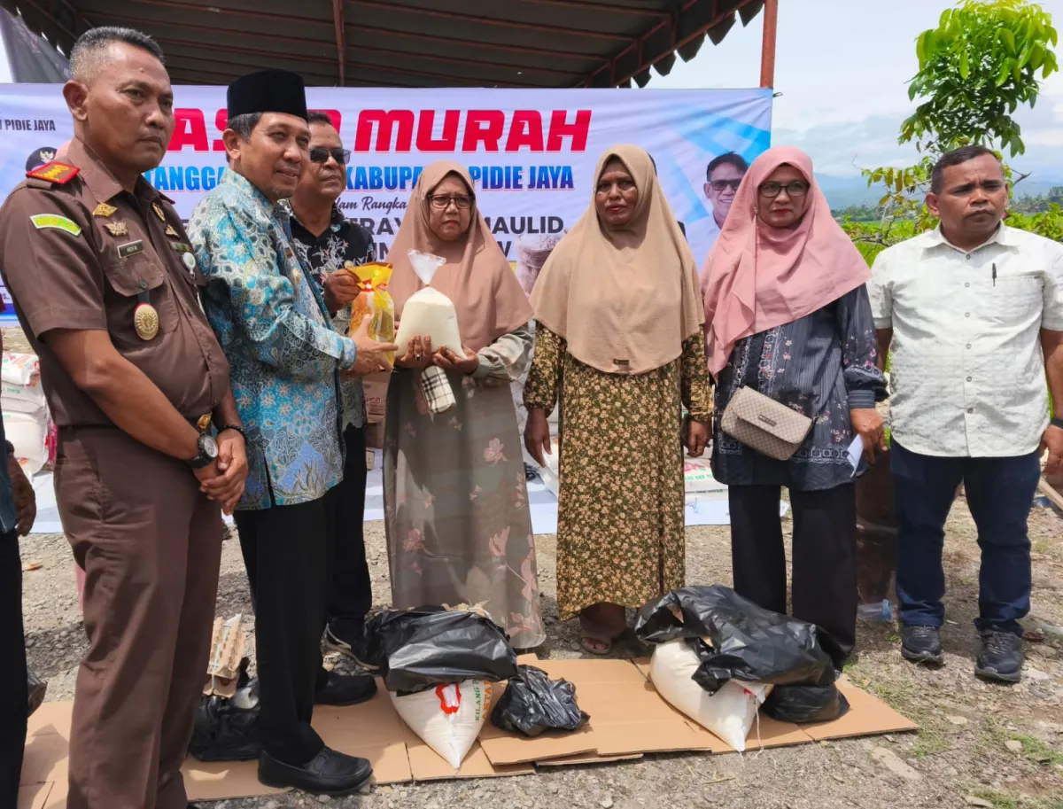 Pasar Murah di Pidie Jaya Sediakan 9 Ton Beras Premium, Stok Hari Pertama Habis Kurang dari Dua Jam