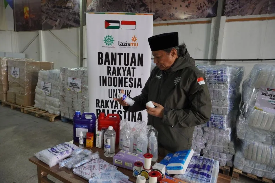 Lazismu Tinjau Gudang Logistik Bantuan Palestina di Ismailiah, Pastikan Sesuai Regulasi