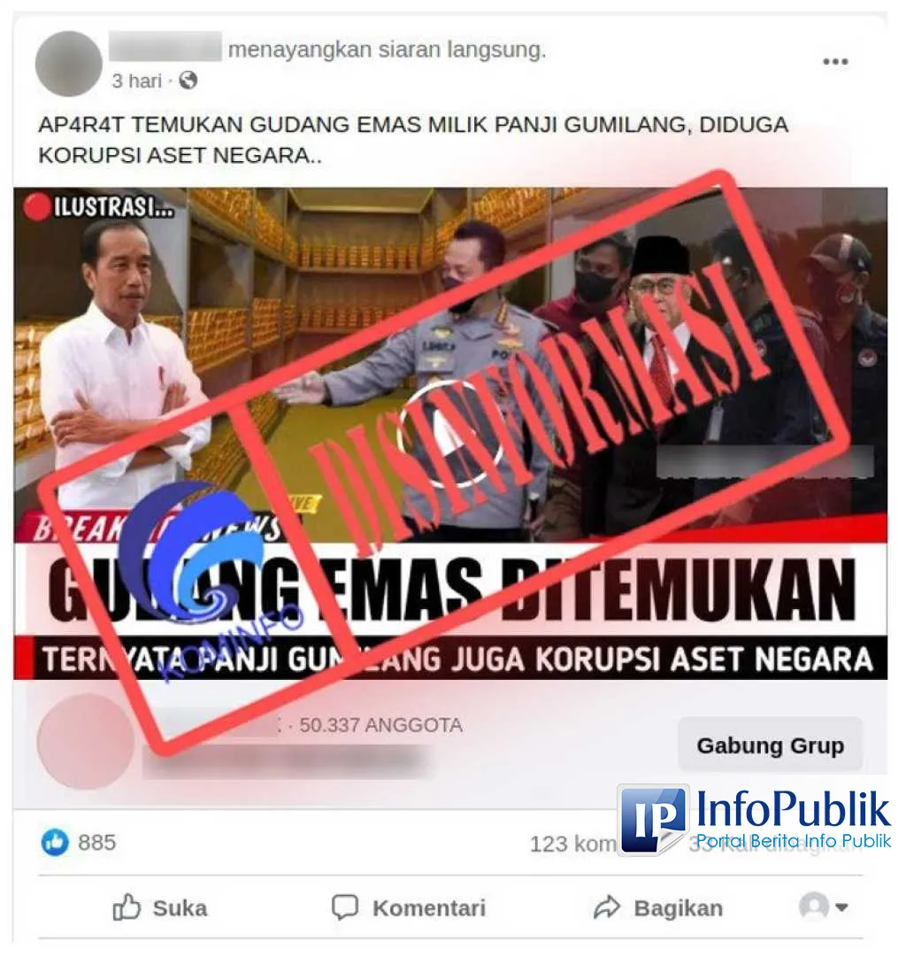 Cek Fakta: Klaim Polisi Temukan Gudang Emas Milik Panji Gumilang Keliru