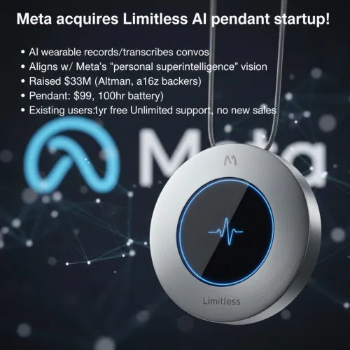 Meta Akuisisi Limitless, Startup Wearable AI Berbentuk Pendant