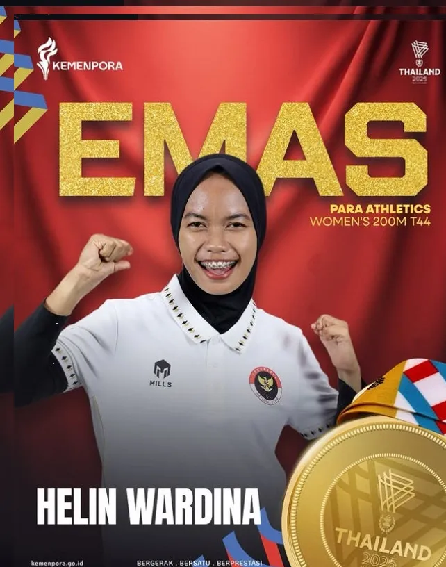 Mahasiswi ISNJ Bengkalis Helin Wardina Sabet Emas di ASEAN Para Games 2025 Thailand