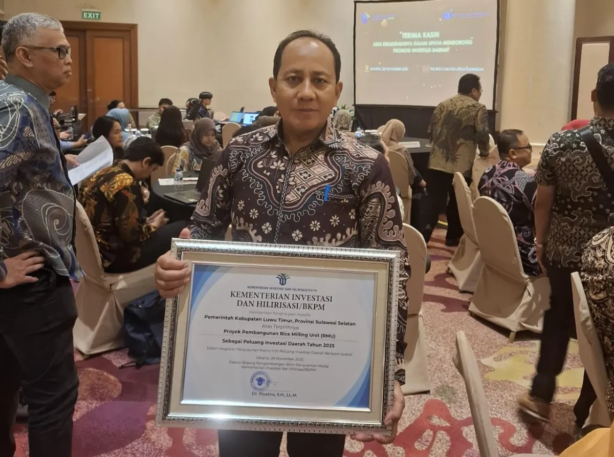 Luwu Timur Masuk 10 Besar Nasional Proyek Investasi Terbaik Lewat Info Memo Rice Milling Unit