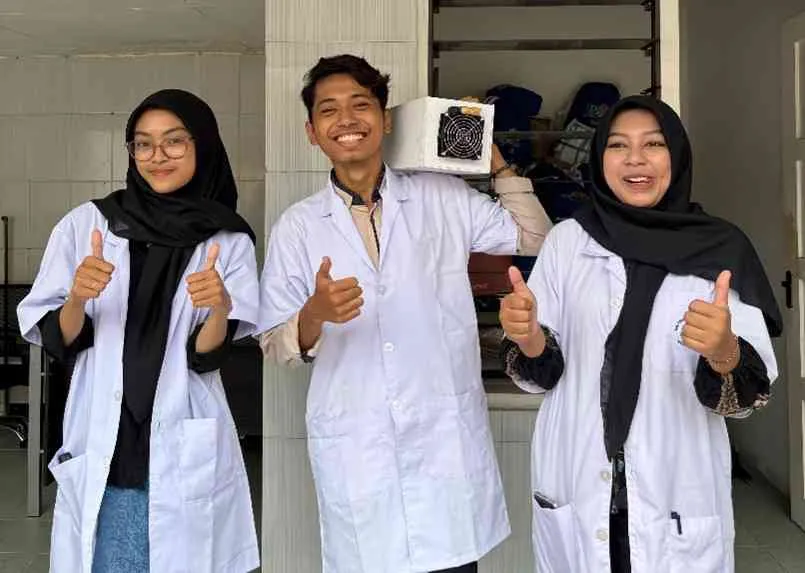 Mahasiswa UNUSA Uji Coba Filter Udara dari Sisa Bahan Dapur